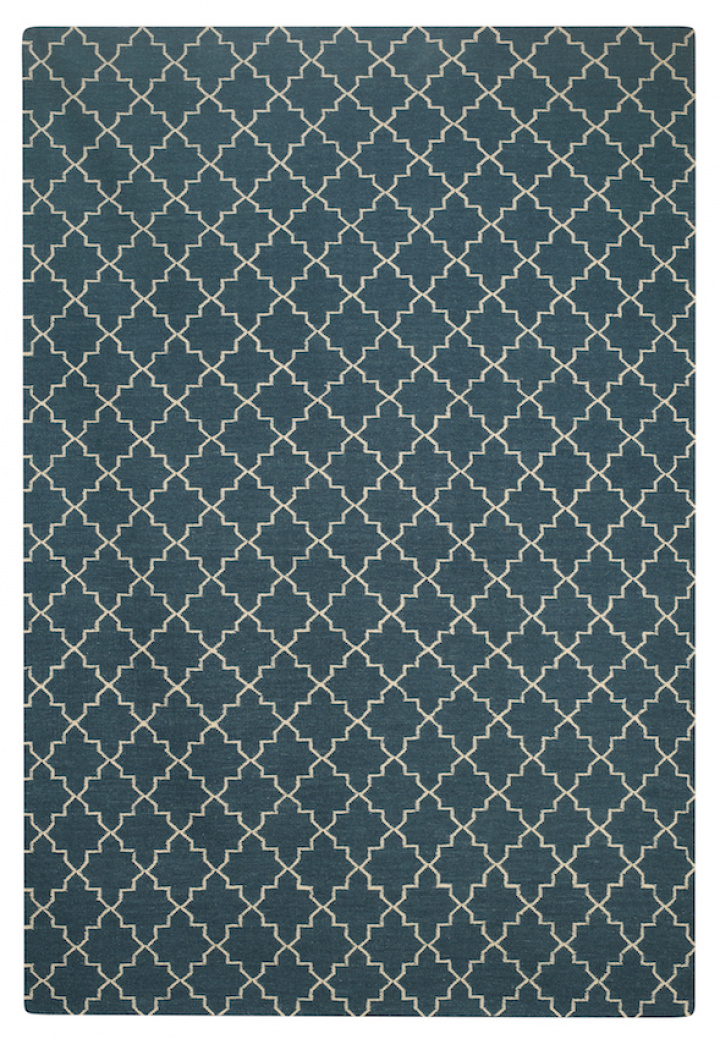 New Geometric - Blue Melange/Off White in the group Rugs / Colour / Blue at Chhatwal & Jonsson (ZDH222246-2)