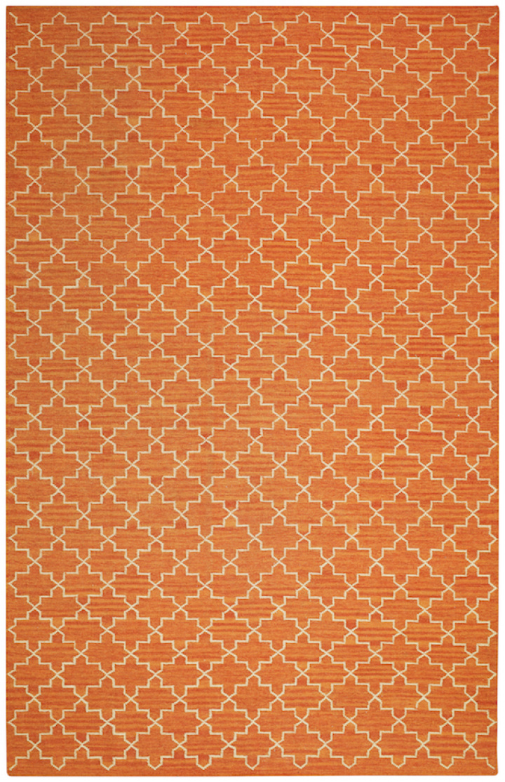 New Geometric - Orange Melange/Off White in the group Rugs / Colour / Orange at Chhatwal & Jonsson (ZDH222264-3)