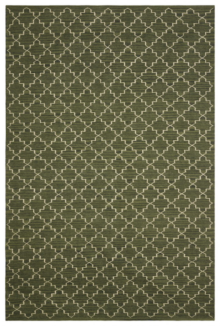New Geometric - Green Melange/Off White in the group Rugs / Colour / Green at Chhatwal & Jonsson (ZDH222271-6)