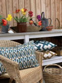 Ikat Delhi - Heaven Blue/Beige OUTDOOR