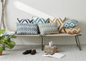 Ikat Delhi - Heaven Blue/Beige OUTDOOR