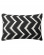Patterned black outdoor cushion