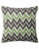 Patterned green and grey outdoor cushion