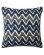 Patterned blue and grey outdoor cushion